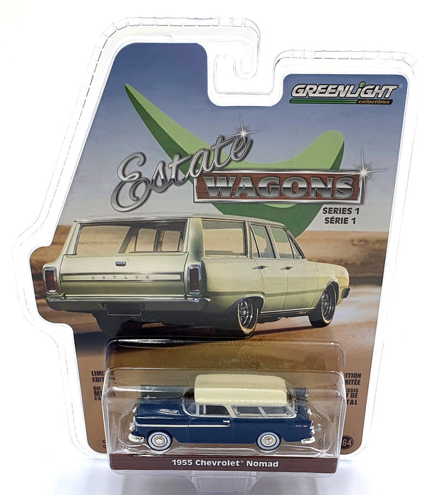 Greenlight 1/64 Scale 29910-A - 1955 Chevrolet Nomad - Deep Green