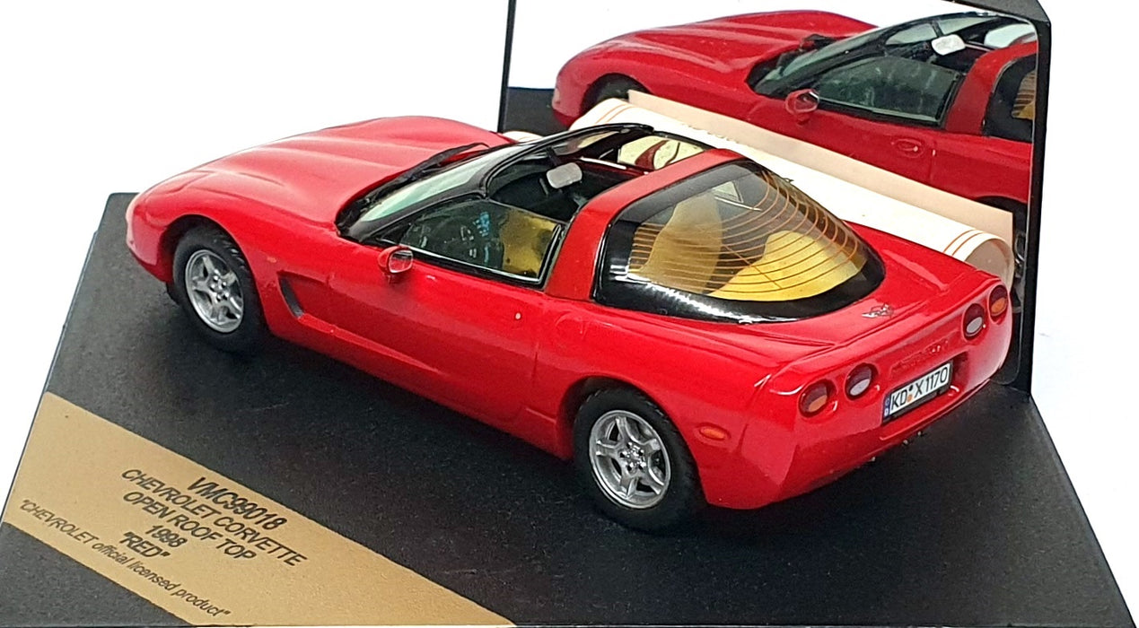 Vitesse 1/43 Scale VMC99018 - 1998 Chevrolet Corvette Open Roof Top - Red