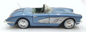 Motor Max 1/18 Scale Diecast 14126Q - 1958 Chevrolet Corvette -Blue/Silver