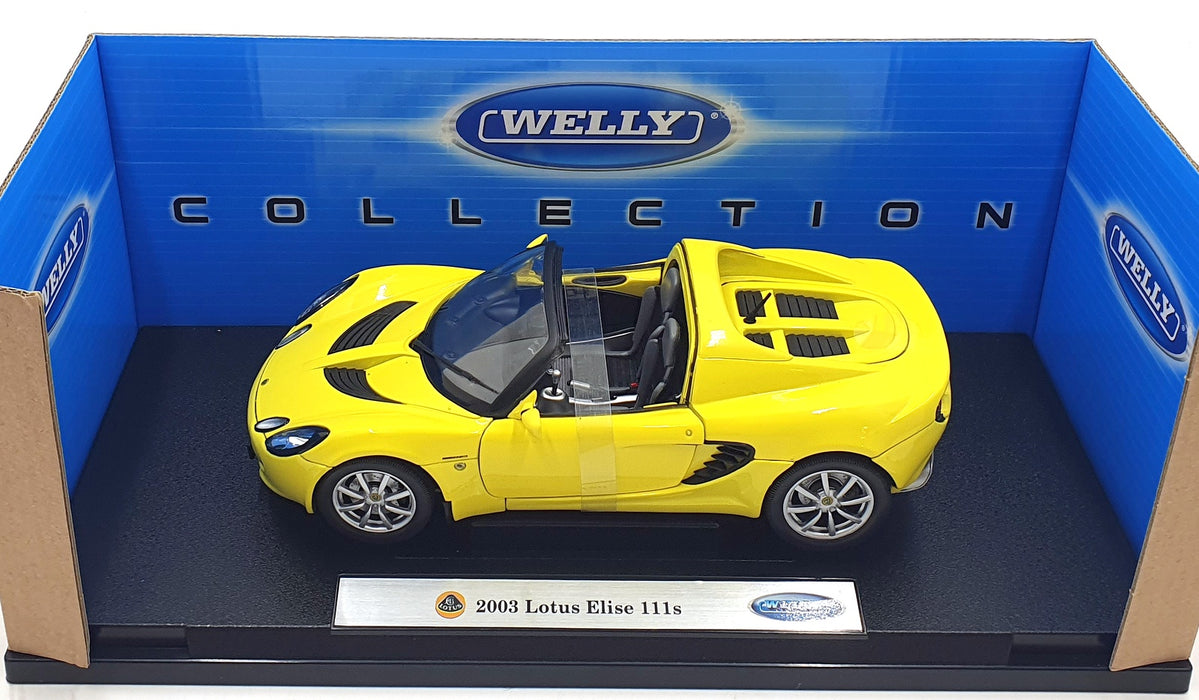 Welly 1/18 Scale 12535R-W - 2003 Lotus Elise 111s - Yellow