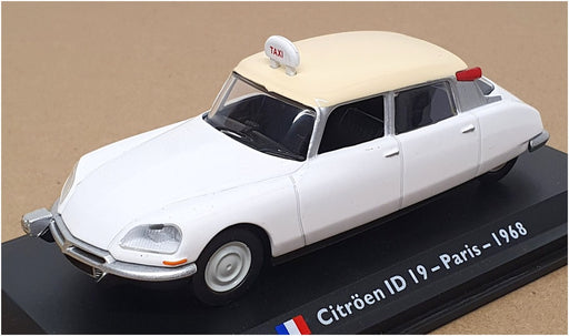 Leo Models 1/43 Scale LEO7 - Citroen ID19 Taxi Cab Paris 1968 - White/Beige