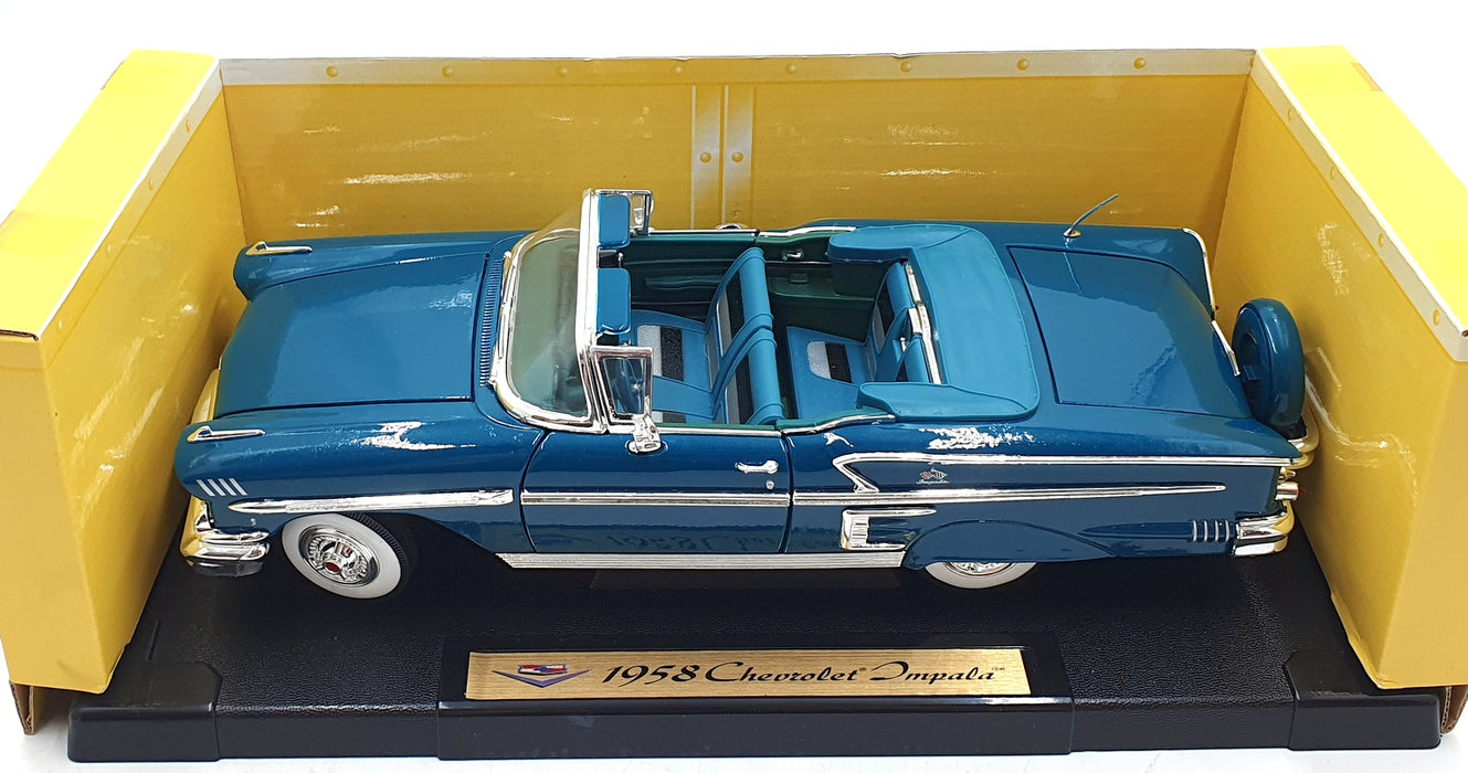 Motor Max 1/18 Scale Diecast 73100 - 1958 Chevrolet Impala - Met Green