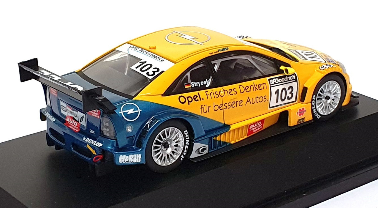 Schuco 1/43 Scale 04880 - Opel Astra V8 Coupe #103 Strycek - Yellow/Blue