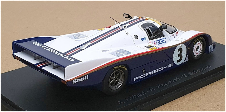 Spark 1/43 Scale 43LM83 - Porsche 956  #3 Winner 24h Le Mans 1983 - White/Blue