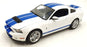 Greenlight 1/18 Scale Diecast 13674 - 2011 Shelby GT500 - White/Blue