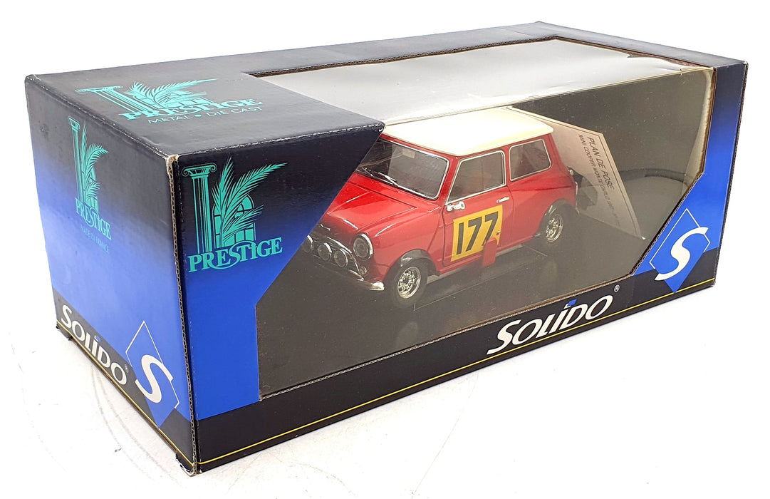 Solido 1/18 Scale Diecast 7190-1 - Mini Cooper RMC #177 1967 - Red