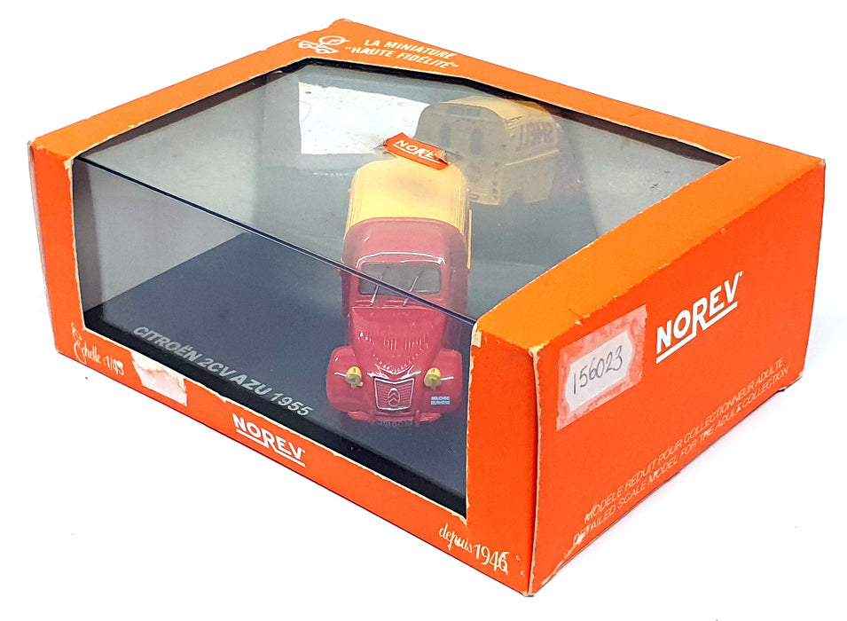 Norev 1/43 Scale 156023 - 1955 Citroen 2CV Azu Truck Shell - Red/Yellow