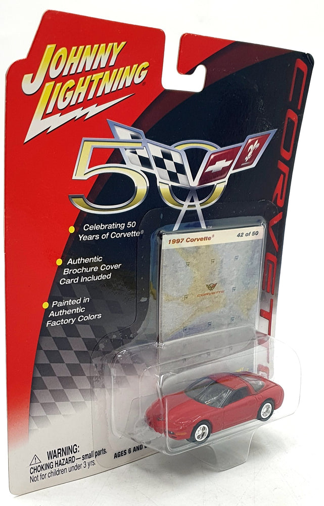 Johnny Lightning 1/64 Scale 992-01 - 1997 Corvette - Red