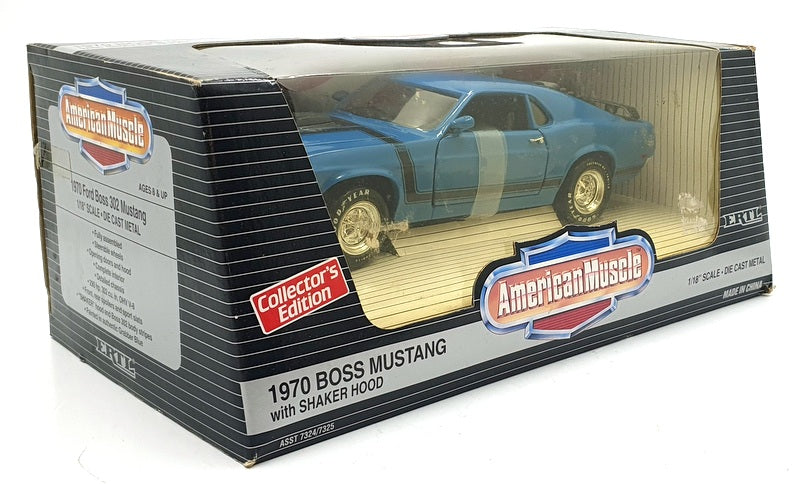 Ertl American Muscle 1/18 Scale Diecast 7325 1970 Boss Mustang with Shaker Hood