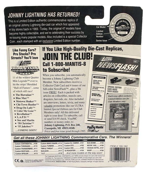 Johnny Lightning 1/64 Scale 100-162 - The Challengers Custom Mustang - Grey