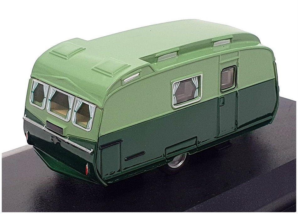 Oxford Diecast 1/76 Scale 76CC003 - Carlight Cont Caravan - Dk Green/Sage Green