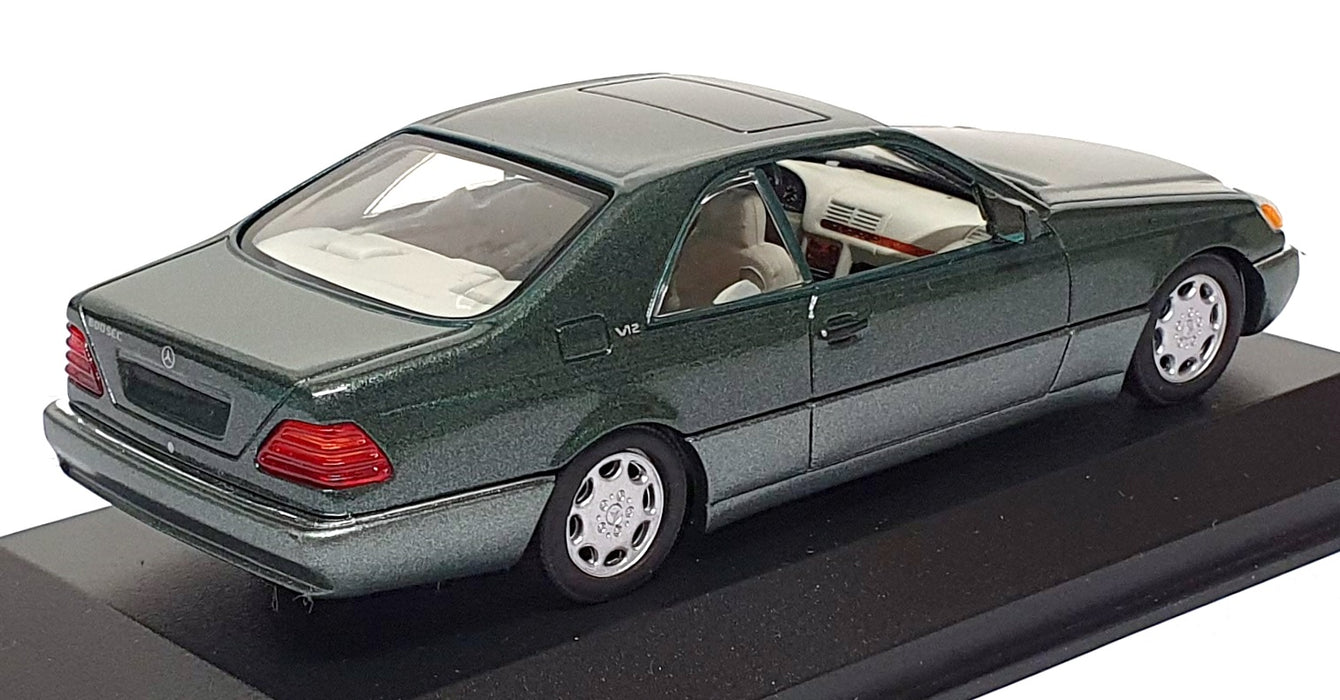 Minichamps 1/43 Scale 430 032604 - 1992 Mercedes Benz 600 SEC - Met. Green