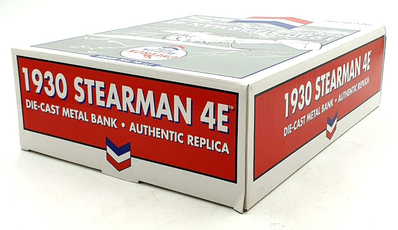 Ertl Approx 30cm Wingspan 21435P - 1930 Stearman 4E Coin Bank Red