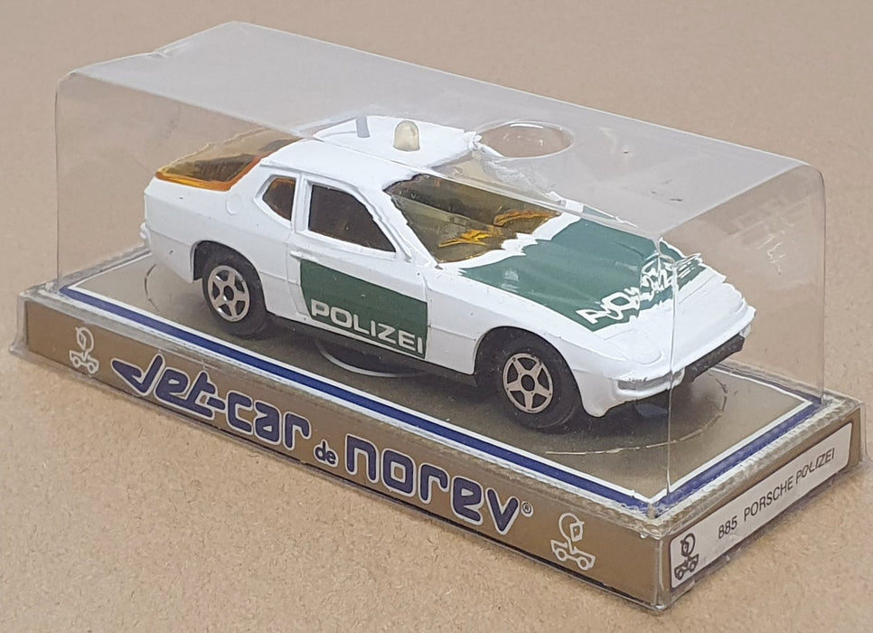 Norev Jet-Car 1/43 Scale 885 - Porsche Polizei Police Car - White/Green