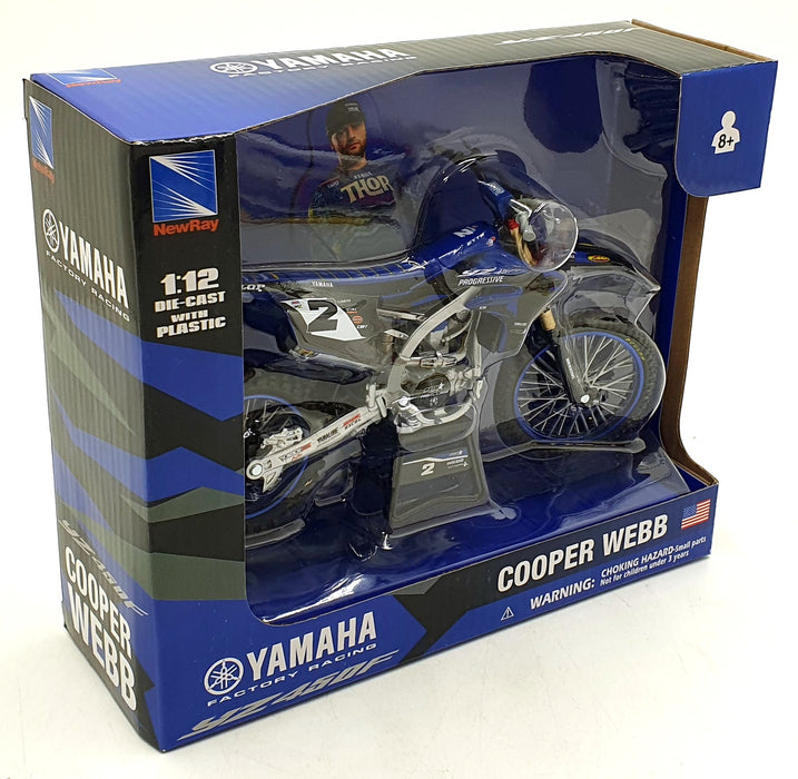 NewRay 1/12 Scale 58483 - Yamaha YZ450F #2 Motorbike - Webb