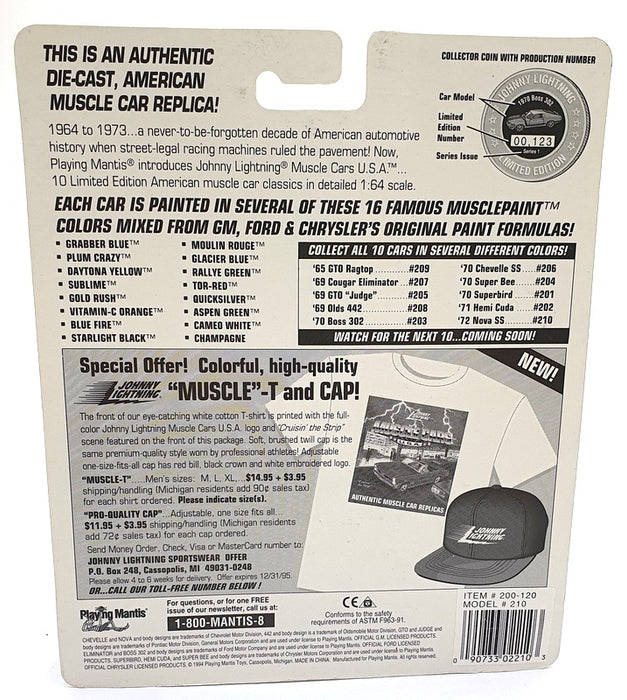 Johnny Lightning 1/64 Scale 200-120 - Muscle Cars 1972 Chevrolet Nova SS - Black