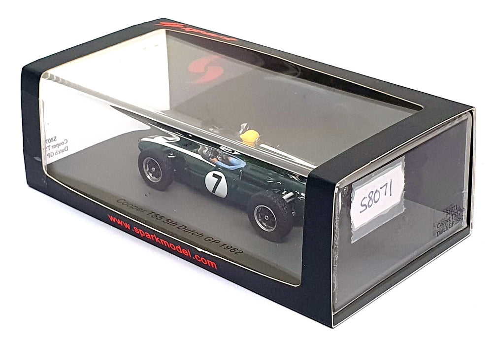 Spark 1/43 Scale S8071 - F1 Cooper T55 #7 5th Dutch GP 1962 T. Maggs