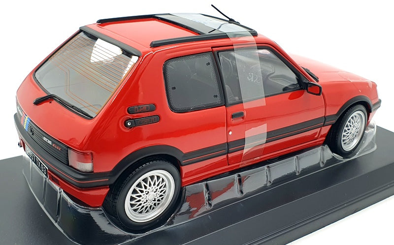 Norev 1/18 Scale Diecast 184846 - Peugeot 205 GTi 1.9 PTS Deco 1991 - Red