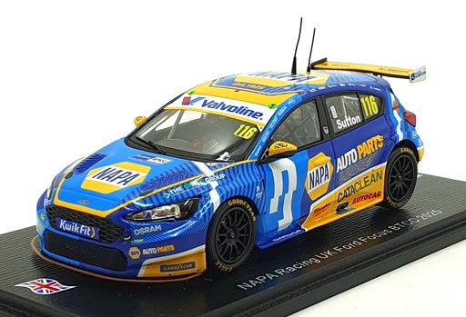 Spark 1/43 Scale UK028 - NAPA Racing UK Ford Focus #116 BTCC 2025 - Sutton