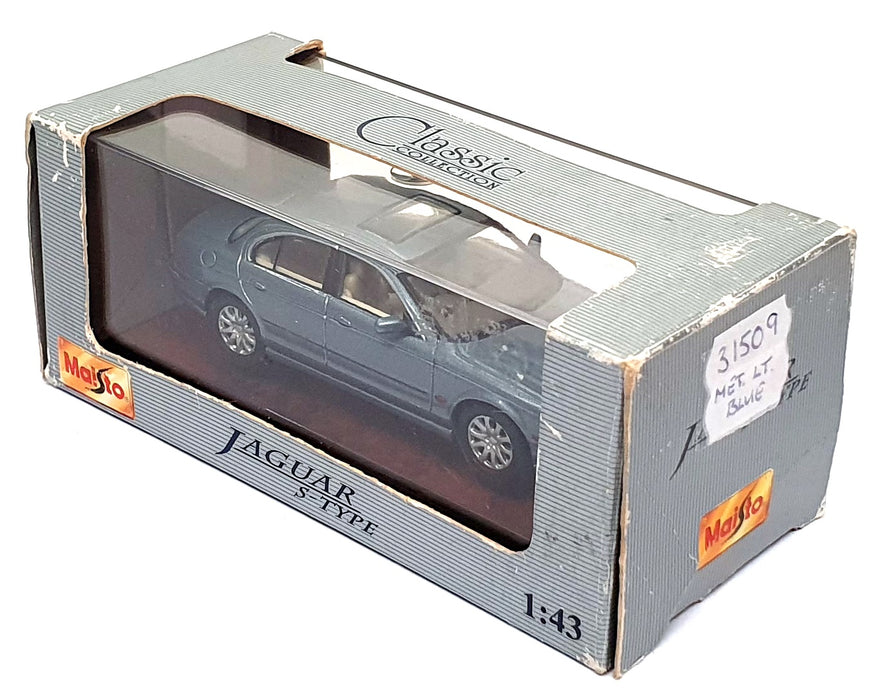 Maisto 1/43 Scale Diecast 31509 - 1999 Jaguar S-Type - Met. Lt. Blue