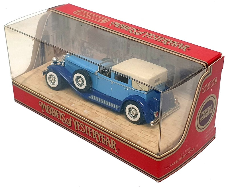 Matchbox Appx 10cm Long Diecast Y-4 - 1930 Duesenberg Model J - Blue