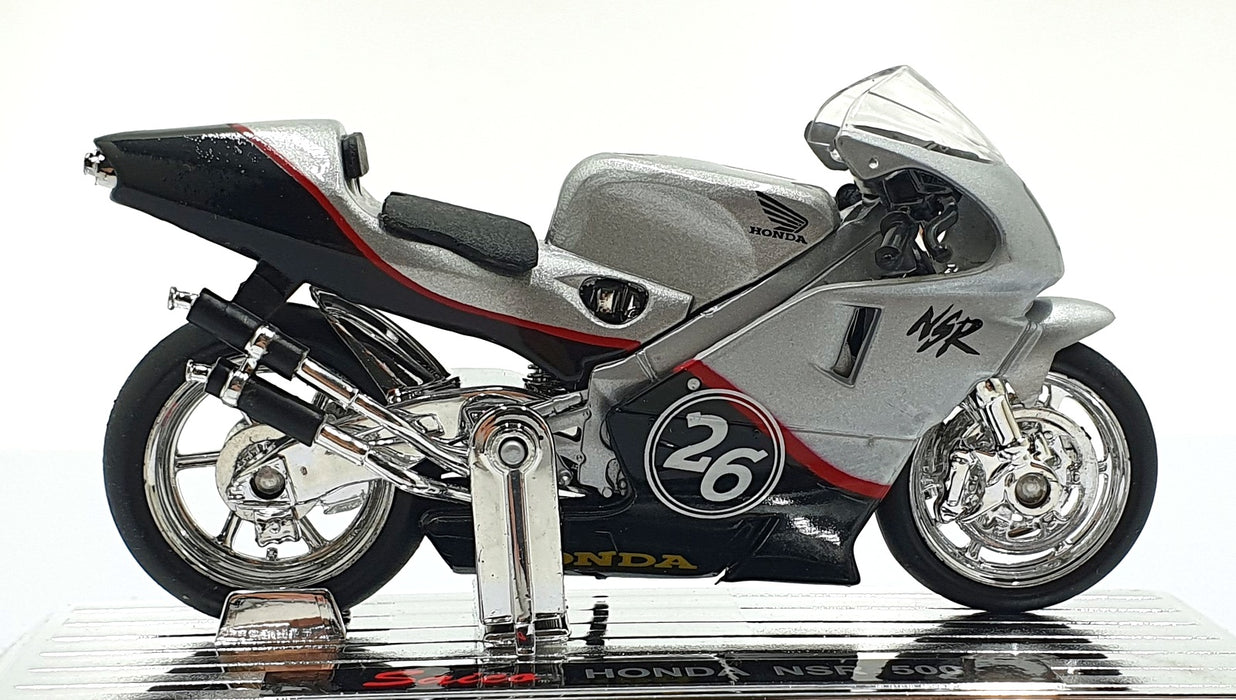 Saico 1/18 Scale Diecast TY3155 - Honda NSR #26 Motorbike - Silver