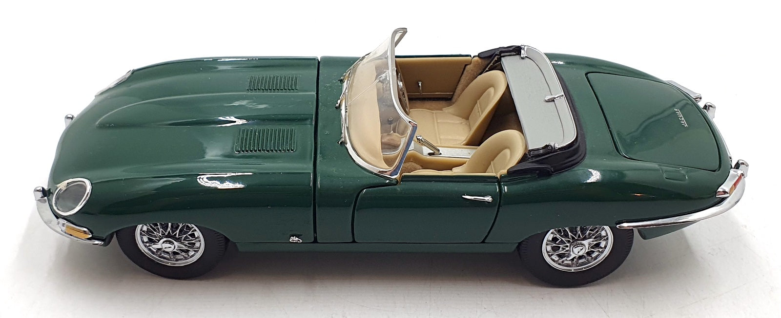 Franklin Mint 1/24 Scale Diecast B11TC05 - 1961 Jaguar E-Type Roadster - Green