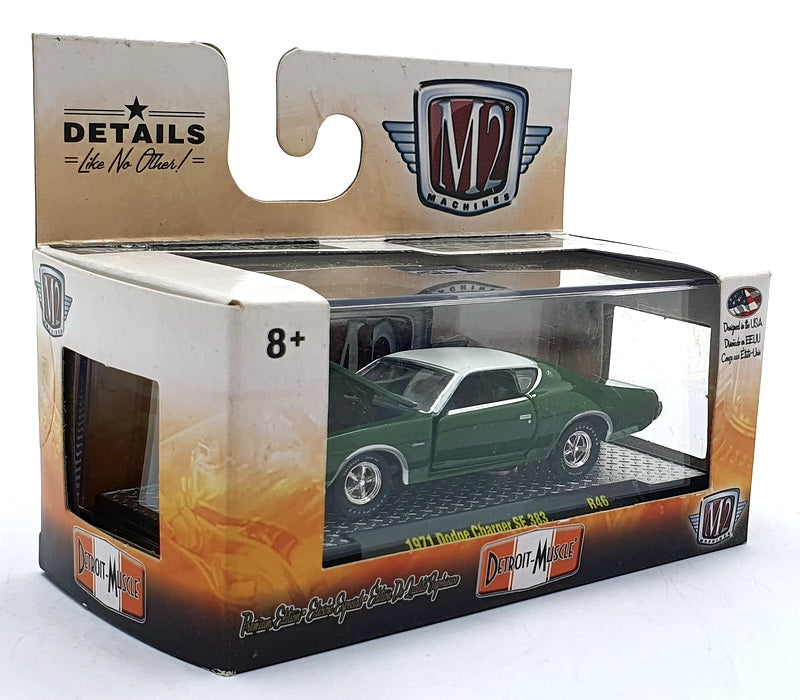 Castline M2 Machines 1/64 Scale R46 - 1971 Dodge Charger SE 383 - Green/White