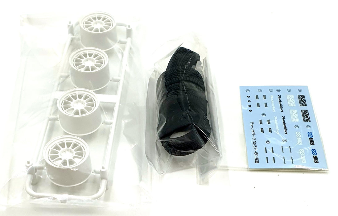 Aoshima 1/24 Scale 05392 - Enkei NT03+M 19' Wheels & Tyres Set #59