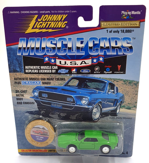 Johnny Lightning 1/64 Scale 202-04 Muscle Cars USA 1972 AMC Javelin - B. Green