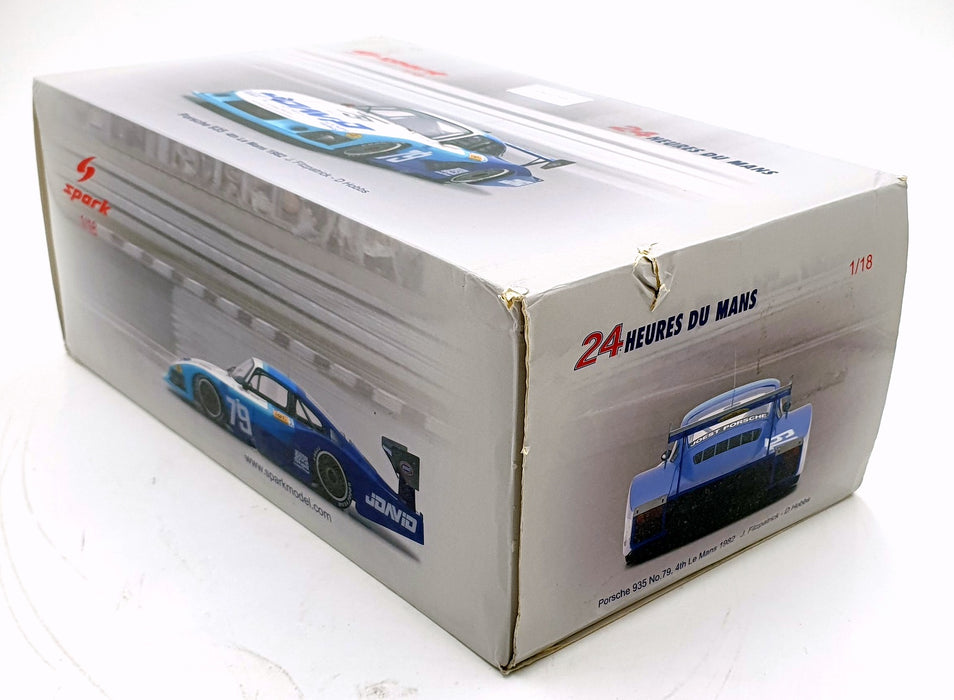 Spark 1/18 Scale 18S286 - Porsche 935 #79 4th Le Mans 1982 Fitzpatrick/Hobbs
