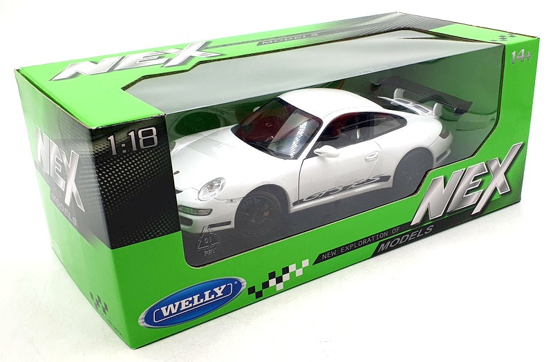 Welly 1/18 scale Diecast 18015W - Porsche 911 997 GT3 RS - White/Black