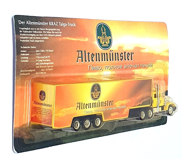 Grell Models 1/87 Scale GR03 - Kraz Truck & Trailer Altenmunster - Yellow