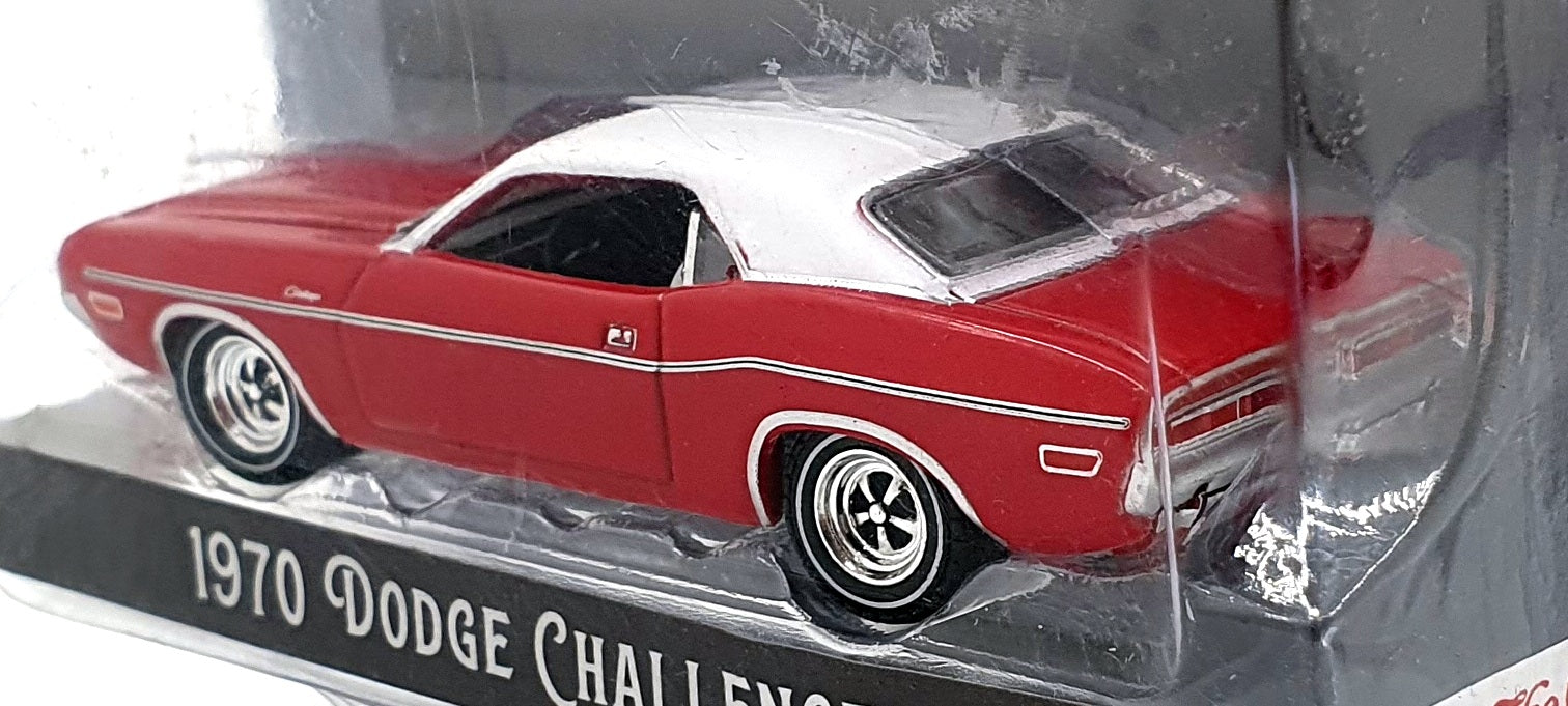 Greenlight 1/64 Scale 30313 - 1970 Dodge Challenger - Red/White