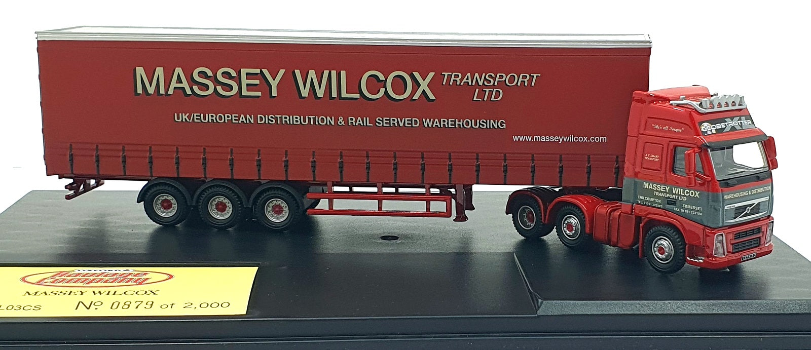 Oxford Diecast 1/76 Scale VOL03CS - Volvo FH Curtainside - Massey Wilcox