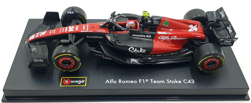 Burago 1/43 Scale 18-38086 - F1 Alfa Romeo C43 2023 #24 Z.Guanyu