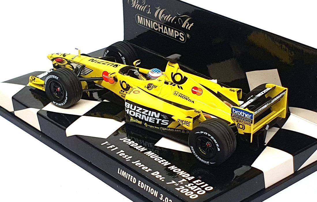 Minichamps 1/43 Scale 400 000099 F1 Jordan Honda EJ10 1st Test Jerez Dec. 7 2000
