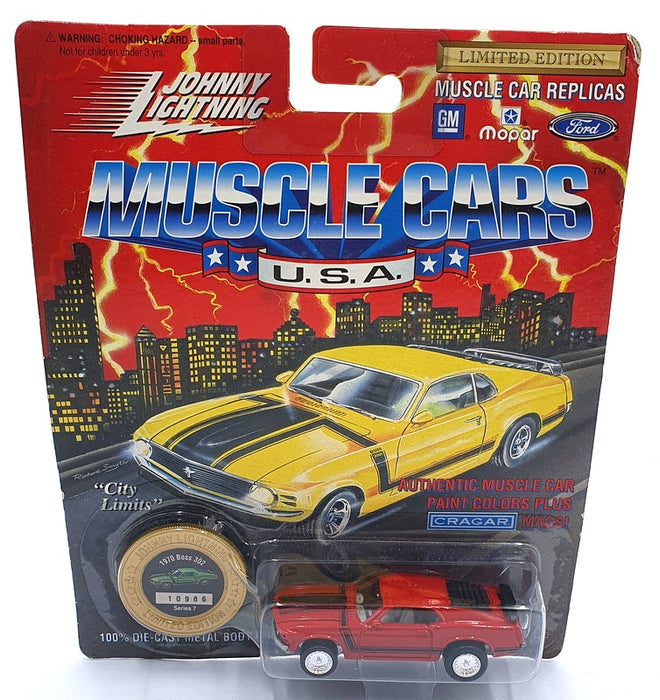 Johnny Lightning 1/64 Scale 200-170 - Muscle Cars 1970 Mustang Boss 302 - Red
