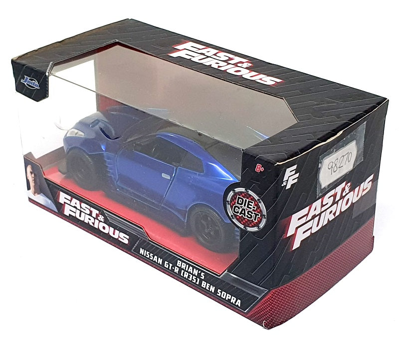 Jada 1/32 Scale 98270 Fast & Furious Brian's Nissan GT-R R35 Ben Sopra Met Blue
