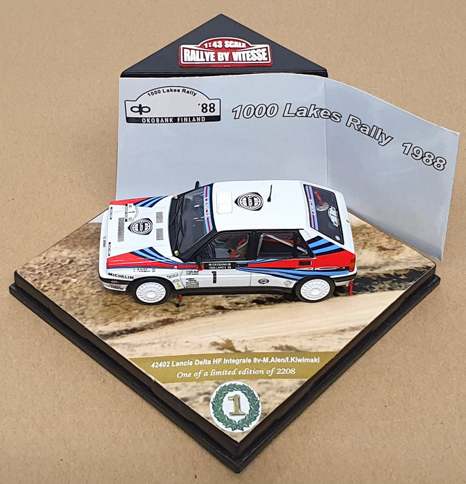 Vitesse 1/43 Scale 42402 - Lancia Delta HF Integrale 8v #1 1000 Lakes Rally 1988