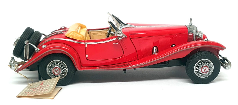 Franklin Mint 1/24 Scale 2507R - 1935 Mercedes Benz 500k Special Roadster - Red