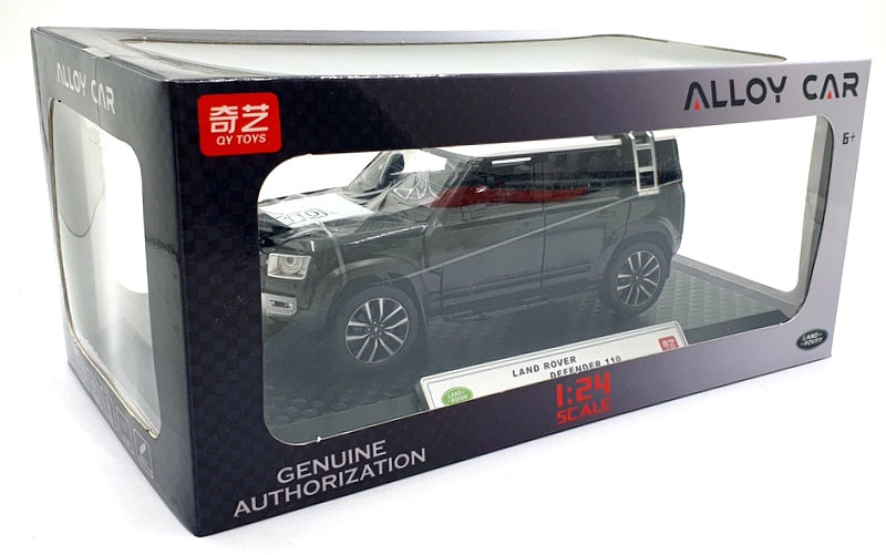 QY Toys 1/24 Scale Diecast Q2002A - Land Rover Defender 110 - Black/White