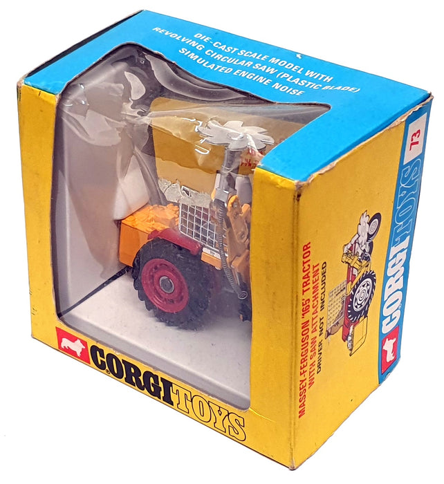 Corgi Toys Original Diecast 73 Massey Ferguson 165 Tractor With Saw - Red/Yellow