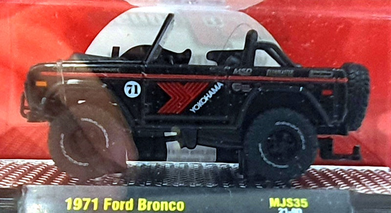 Castline M2 Machines 1/64 Scale   MJS35 - 1971 Ford Bronco - Black/Red
