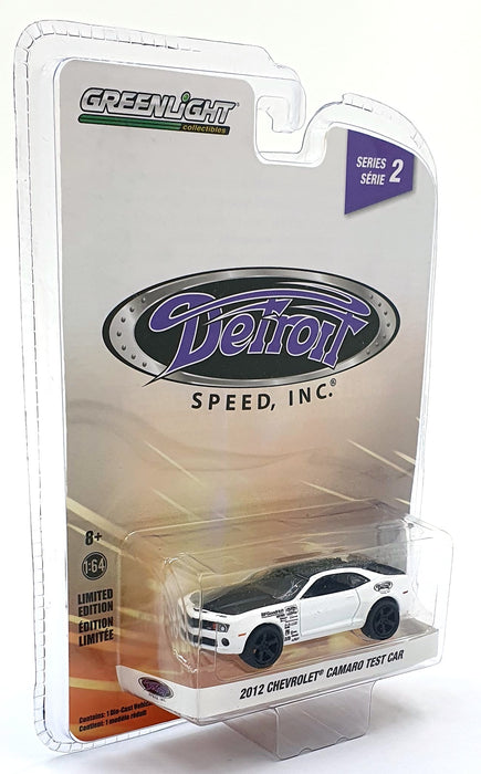 Greenlight 1/64 Scale 39070-F - 2012 Chevrolet Camaro Test Car - White/Black