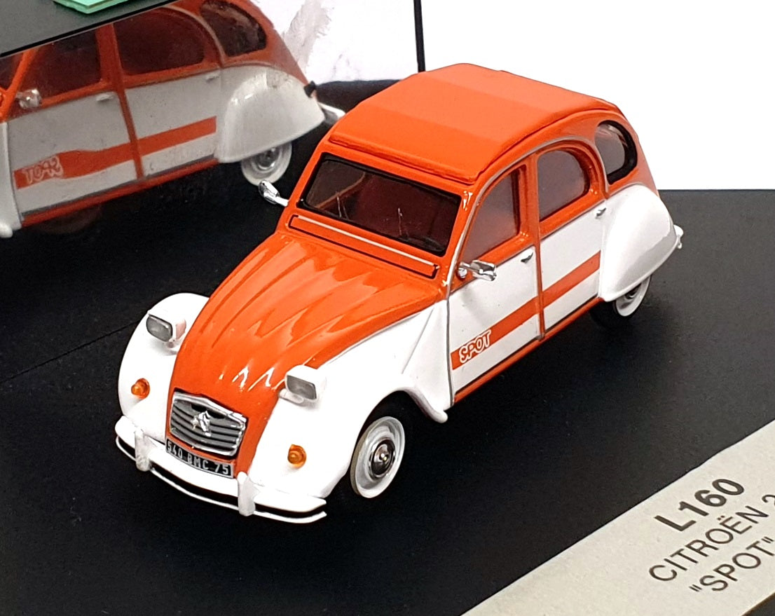 Vitesse 1/43 Scale L160 - 1976 Citroen 2CV Spot - Orange/White
