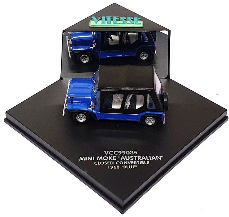 Vitesse 1/43 Scale VCC99035 - 1968 Mini Moke Australian Closed Convertible Blue