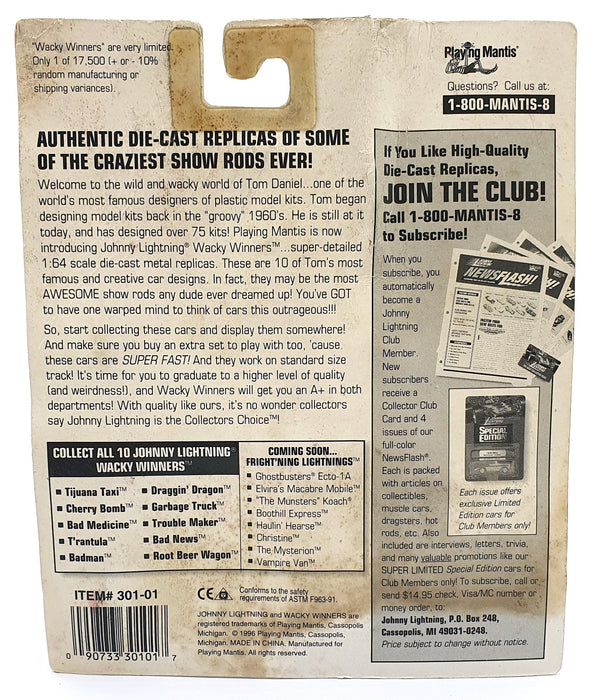 Johnny Lightning 1/64 Scale 301-01 - Wacky Winners Tijuana Taxi - Gold