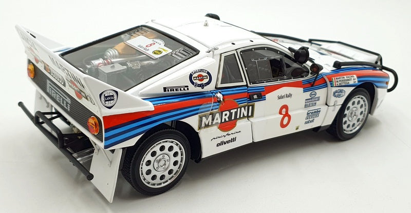 Kyosho 1/18 Scale Diecast 08306J Lancia Rally 037 1985 Safari #8 Martini Bettega