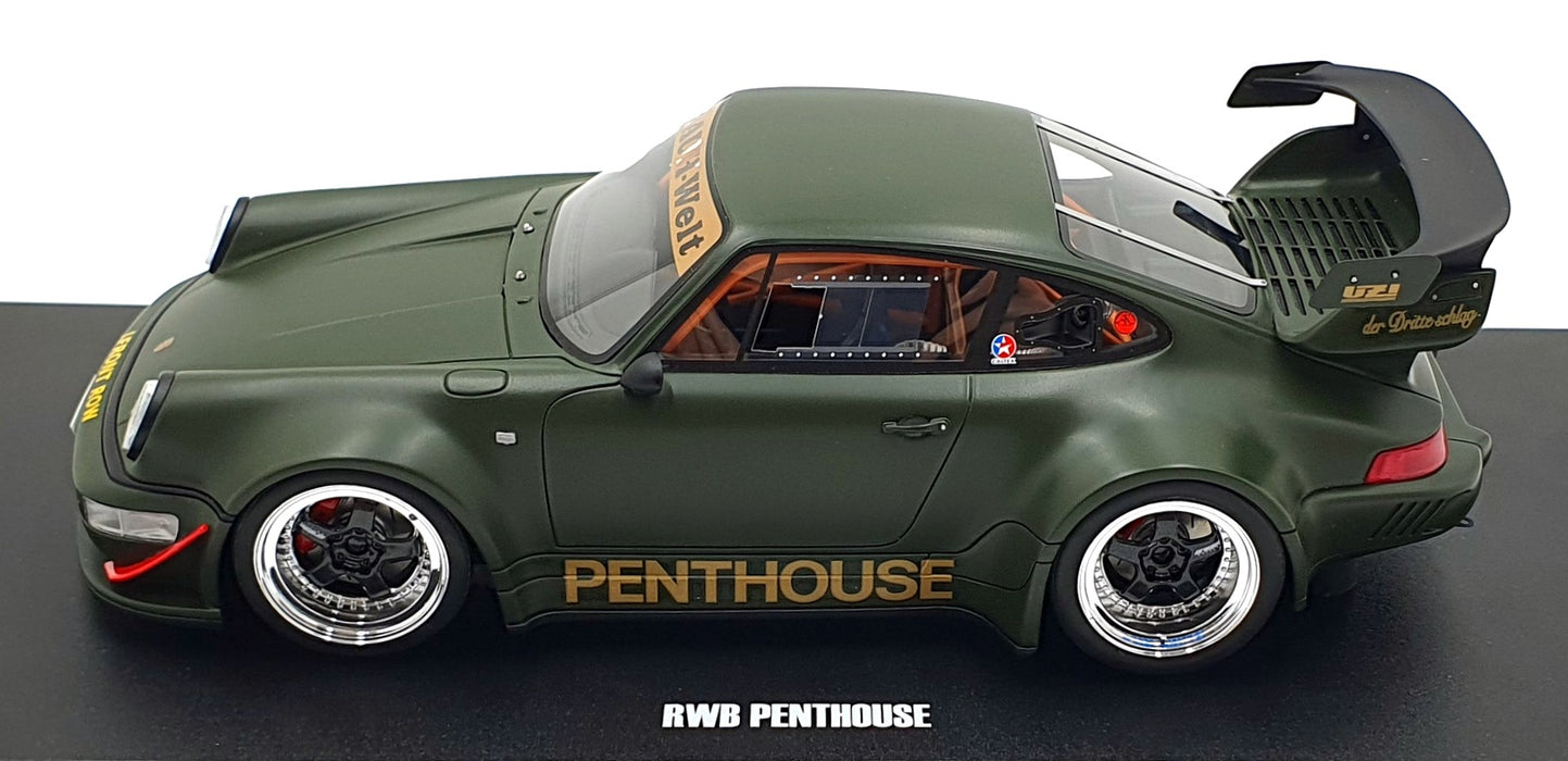GT Spirit 1/18 Scale GT559 - Porsche RWB Penthouse - Matt Green